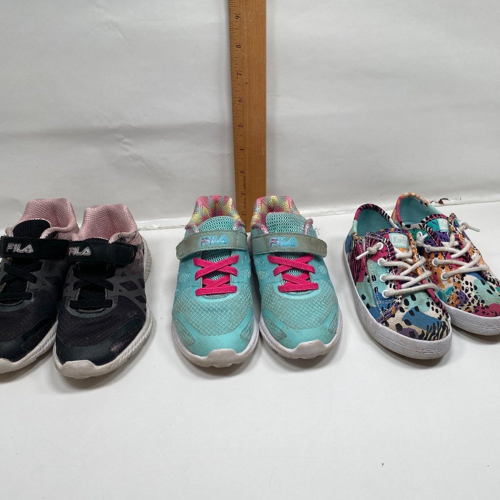 Girls Toddler Fila Keds Shoes Sneakers Size 9.5 Splatter Pink Black Blue